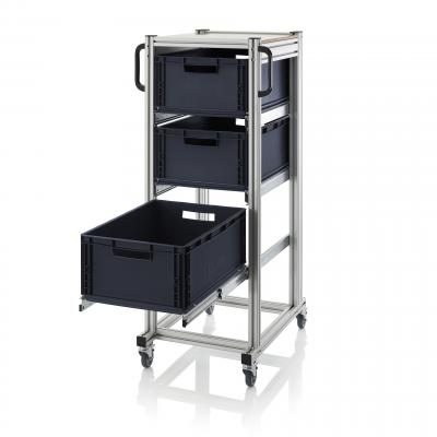 Antistatic ESD Transport Trolleys ESD System trolley for Euro containers 59 x 76 x 135 cm (L x W x H) - 666 ESD SE.L.6422